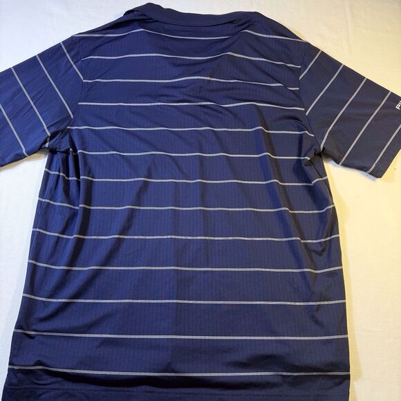 Ping Polo Golf Shirt Mens XL Navy Blue Striped Short Sleeve Performance Casual - Picture 2 of 9
